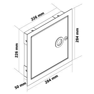 Einwurftür QUATTRO ESSENTIAL S (Weiß)