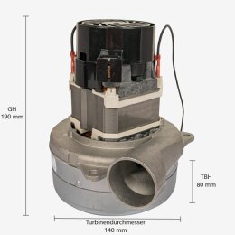 Motor für PU400EC, PU400+A, PU600EC PU600+A, 2725EA, 2775, HOME-VAC 5000 (ACHTUNG SERIENNUMMER BEACHTEN!)