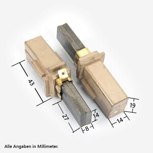 Kohlebürsten - für PX450, P450, P350, M05/2, M05/3, M05/4, 32U/53, SC40TA, SC40TB, SX40TB, SC70TA, SC70TB, SX70TA