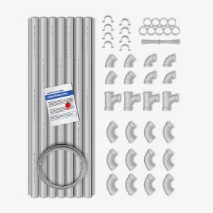 Komplett-Set: SMALL 2 - 4 Saugdosen 8 m Saugschlauch