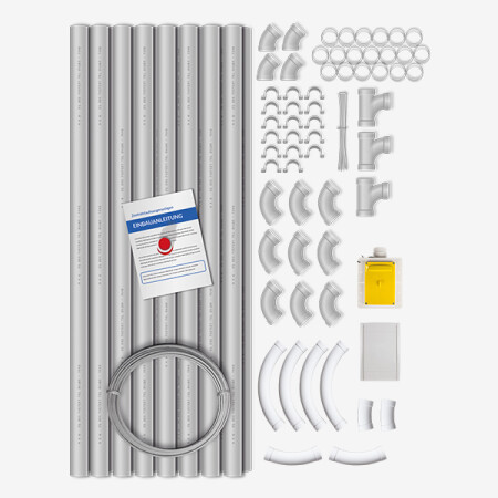 RETRAFLEX - Einbau-Set für 1 oder 2 Saugdosen