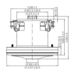Ersatzmotor für GLOBOVAC – Motor GV 1 Stage Tru Flow 1 SSOW - Nachfolger des DOMEL 1750
