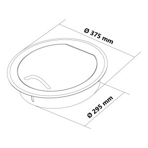 Einwurftür STYLO (Edelstahl) Ø 300 mm