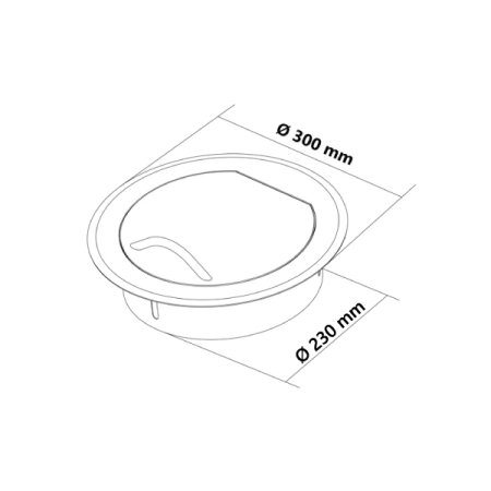 Wäscheschacht-Klappe -Deckel -Tür STYLO S (Weiß) Ø 250 mm
