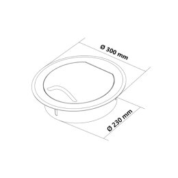 Einwurftür STYLO S (Edelstahl) Ø 250 mm