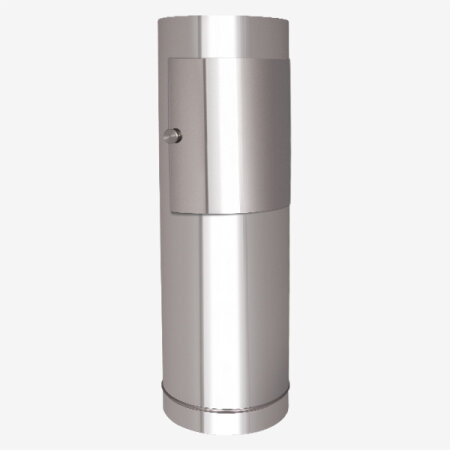 SMART Freistehende Einwurfsäule FUSION (Endmodul) -  Ø 300 mm Edelstahl