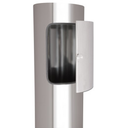 SMART Freistehende Einwurfsäule FUSION (Endmodul) -  Ø 300 mm Edelstahl
