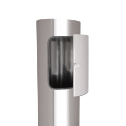 SMART Freistehende Einwurfsäule FUSION (Zwischenmodul) - Ø 250 mm Edelstahl