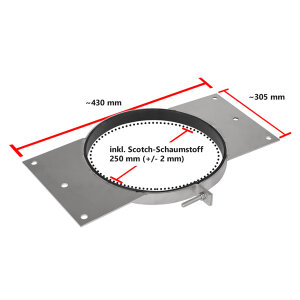 Schachtauflager GERADE - Edelstahl Ø 250 mm