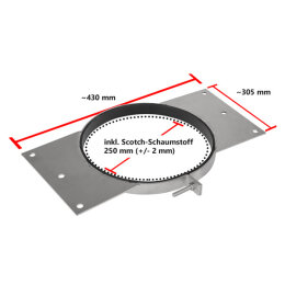 Schachtauflager GERADE - Edelstahl Ø 250 mm