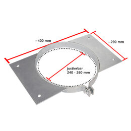 Schachtauflager GERADE - verzinkt - Ø 250 mm