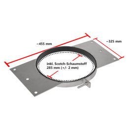 Schachtauflager - Edelstahl Ø 285 mm