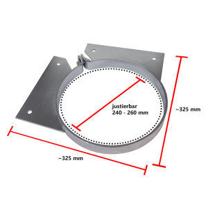 Schachtauflager ECKE - verzinkt Ø 250 mm