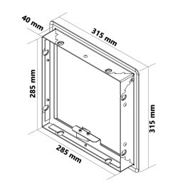 Einwurftür QUATTRO PUSH SLIM (Edelstahl)