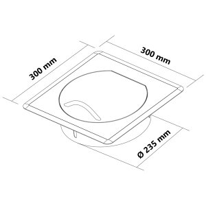 Einwurftür STYLO SQUARE S (Weiß|Schwarz) - Wäscheabwurfschacht