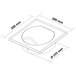 Einwurftür STYLO SQUARE S (Weiß|Schwarz) - Wäscheabwurfschacht