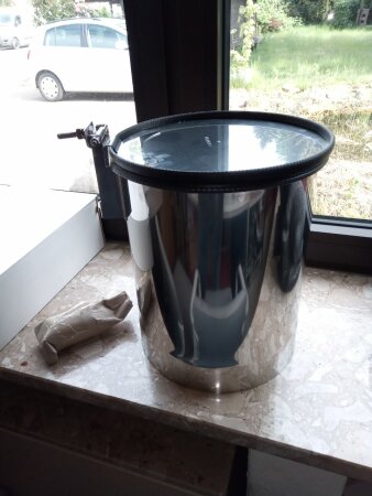 Automatikklappe - selbstschlieend - Edelstahl  285 mm