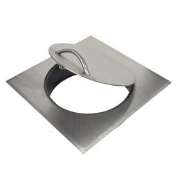 B-WARE: Einwurftür STYLO SQUARE (Edelstahl) Ø 300 mm