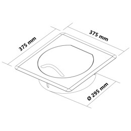 B-WARE: Einwurftür STYLO SQUARE (Edelstahl) Ø 300 mm