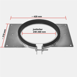 Schachtauflager GERADE - verzinkt - Ø 250 mm - schallentkoppelt