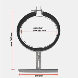 Wandabstandshalter - verzinkt - Ø 250 mm - schallentkoppelt