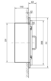 Einwurftür Easy-Line DN300 RAL9016 - Weiß