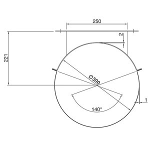 Easy-Line Wandhalterung Ø 300 Edelstahl