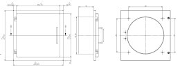 Einwurftür Easy-Line DN250 f. PVC-Rohr RAL9016 - Weiß
