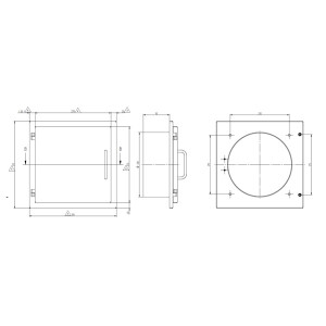 Einwurftür Easy-Line DN300 f. PVC-Rohr RAL9016 - Weiß