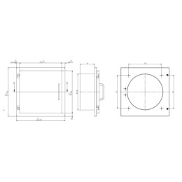 Einwurftür Easy-Line DN300 f. PVC-Rohr RAL9016 - Weiß