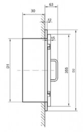 Einwurftür Easy-Line DN280 - Edelstahl