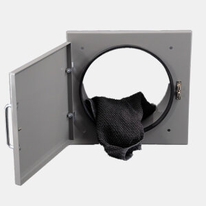 Einwurftür Easy-Line DN300 RAL7037 - Staubgrau