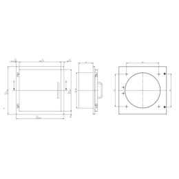 Einwurftür Easy-Line DN250 f. PVC-Rohr RAL7037 - Staubgrau