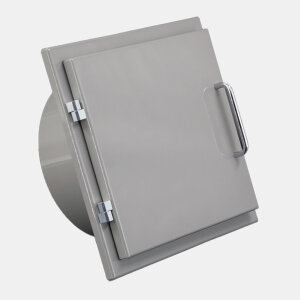 Einwurftür Easy-Line DN300 f. PVC-Rohr RAL7037 - Staubgrau