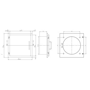 Einwurftür Easy-Line DN300 f. PVC-Rohr RAL7037 - Staubgrau