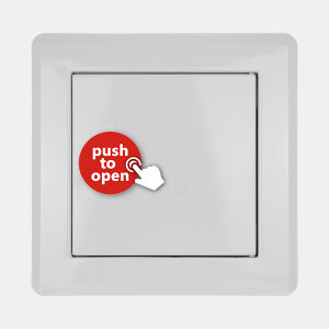 B-WARE: Einwurftür QUATTRO PUSH  (Weiß)