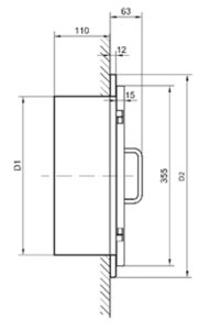 Einwurft&uuml;r Easy-Line DN400 - Edelstahl