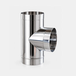 Schachtrohr 500 mm - Edelstahl Ø 300 mm mit 90° Abgang