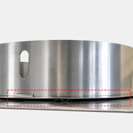 B-Ware: Einwurftür STYLO SQUARE (Edelstahl) Ø 300 mm